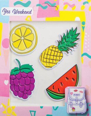 Набор наклеек YES "Patch stiker" ананас, лимон