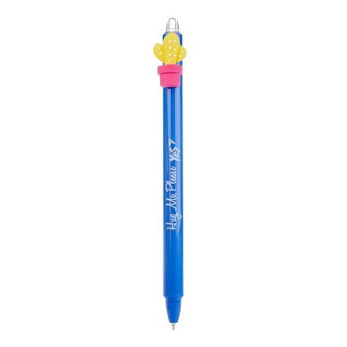 Ручка масляна YES «Cactus garden» автоматична, 0,7 мм, синя
