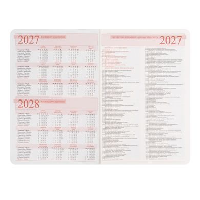 Щоденник діловий Leo Planner Case A5 датований 2027 інтегральний коричневий 368 сторінок