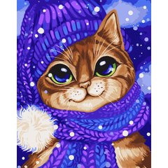 Картина по номерам SANTI Кот в шапке 40х50 ©pollypop92