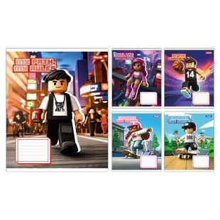 Зошит учнівський шкільний 1 Вересня Lego character А5 12 аркушів лінія