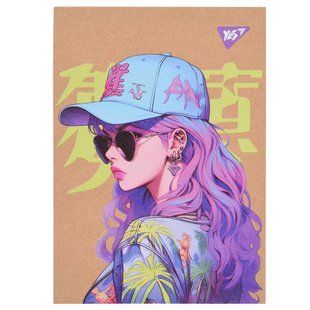 Блокнот YES Anime girl А6 80 листов клетка