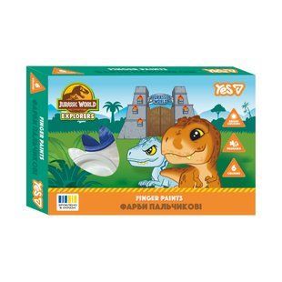 Фарби пальчикові Yes Jurassic World Kids