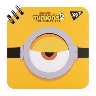 Блокнот YES 110х110 мм, 80 л., дв. cпираль Minions