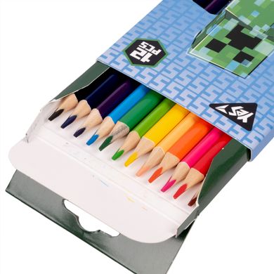 Карандаши цветные YES 12 цв.Minecraft