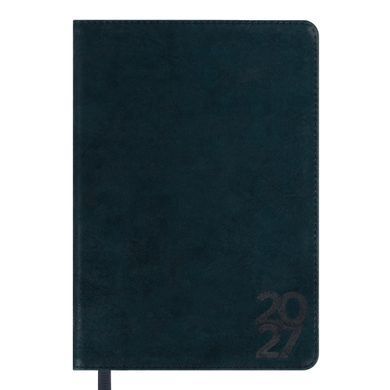 Щоденник діловий Leo Planner Case A5 датований 2027 інтегральний темний смарагд 368 сторінок