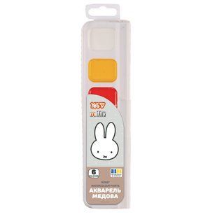 Фарби акварельні Yes Miffy 6 кольорів медові б/п