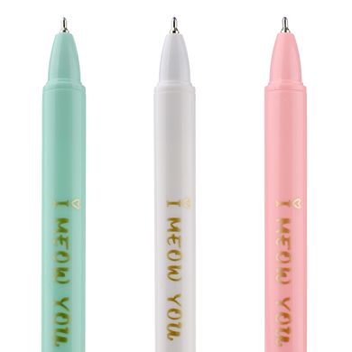 Ручка масляна YES «Color Cats» автоматична, 0,7 мм, синя