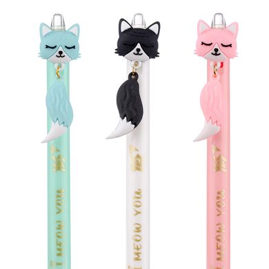 Ручка масляна YES «Color Cats» автоматична, 0,7 мм, синя