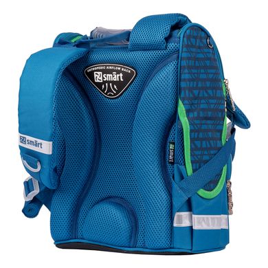 Рюкзак школьный каркасный SMART PG-11 "Megapoliss", синий