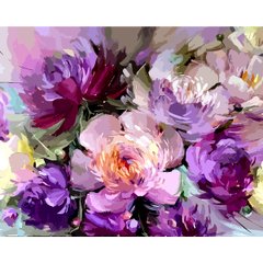 Картина по номерам SANTI Фиолетовые пионы 40*50см ©maryna_hryhorenko__