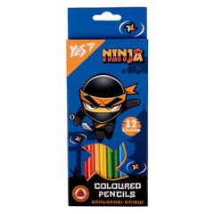 Карандаши цветные YES 12 цв Ninja