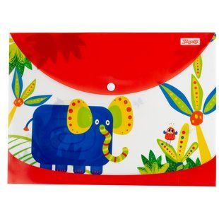 Папка-конверт 1 Вересня А4 на кнопці Zoo Land