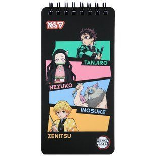 Блокнот Yes Demon Slayer Heroes 80x160 60 аркушів клітинка