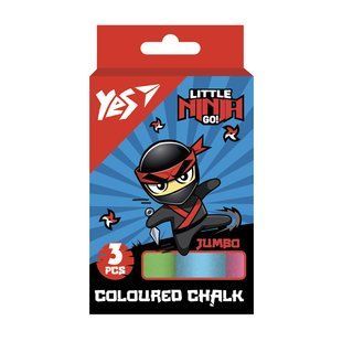 Крейда кольорова Yes Ninja 3 шт JUMBO