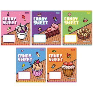 Зошит шкільний 1B Candy sweet 12 листів коса лінія