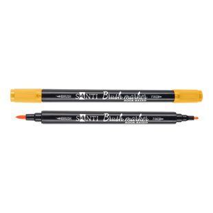 Маркер акварельный SANTI Brush Marker SWB-03 медовый двусторонний