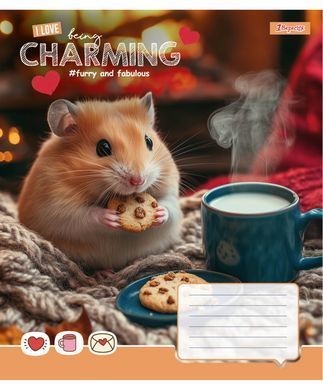 Зошит учнівський шкільний 1 Вересня Charming А5 12 аркушів клітинка