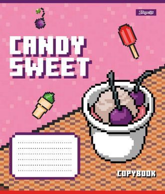 Зошит шкільний 1B Candy sweet 12 листів коса лінія