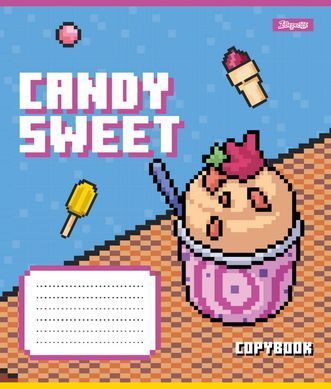 Зошит шкільний 1B Candy sweet 12 листів коса лінія
