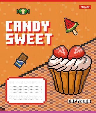 Зошит шкільний 1B Candy sweet 12 листів коса лінія