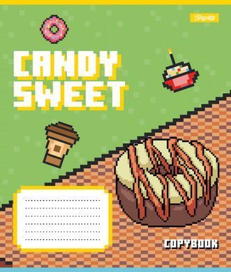 Зошит шкільний 1B Candy sweet 12 листів коса лінія