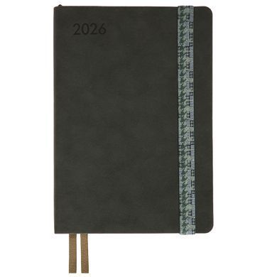 Щоденник А5 Leo Planner датований 2026 "Polo", м'який, графітовий, 368 сторінок Щоденник А5 Leo Planner датований 2026 "Polo", м'який, графітовий, 368 сторінок