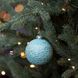 Новогодний шар Novogod'ko, стекло, 8 см, голубой, матовый, орнамент 2 из 3