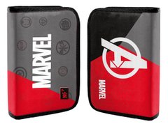 Пенал твердый YES одинарный без клапана HP-02 "Marvel.Avengers", серый/красный/черный