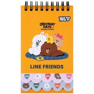 Блокнот Yes Line Friends Team 85x142 60 аркушів