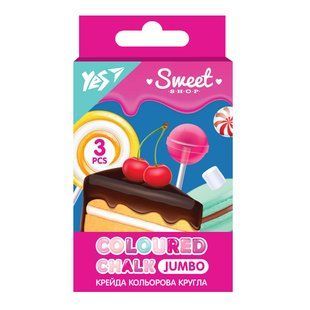 Мел цветной YES 3 шт. JUMBO Sweet Cream