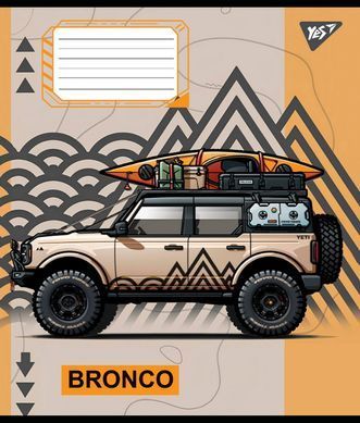 Зошит шкільний Yes Off road vehicle 24 аркушів лінія