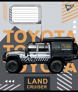 Зошит шкільний Yes Off road vehicle 24 аркушів лінія
