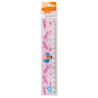Линейка Yes 15 см Barbie