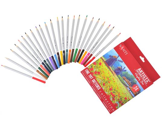 Набор художественных цветных карандашей "Santi Highly Pro", 24 шт