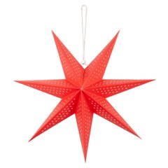 Звезда бумажная Novogod'ko, 3D, красная, 45 см, LED