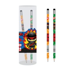 Олівець чорнографітний Yes Ninja круглий з гумкою