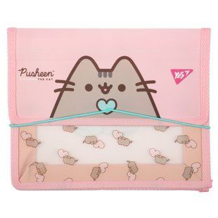 Папка для тетрадей YES пласт. на резинке В5 Pusheen