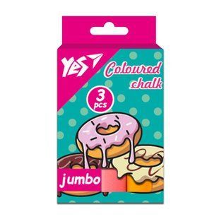 Крейда кольорова Yes Sweet Cream 3 шт JUMBO