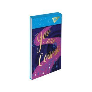 Блокнот для записей А7+/50 клей, софт-тач+фольга золото YES "ETTA VEE COSMOS"