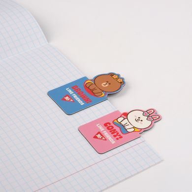 Закладки магнітні YES Line Friends, висікання, 2 шт