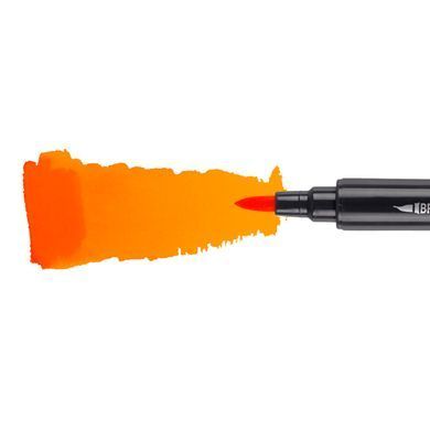 Маркер акварельный SANTI Brush Marker SWB-04 оранжевый двусторонний