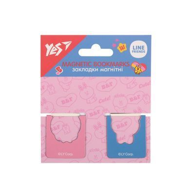 Закладки магнітні YES Line Friends, висікання, 2 шт