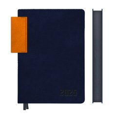 Щоденник А5 Leo Planner датований 2025 Infinity темно синій 368 стор