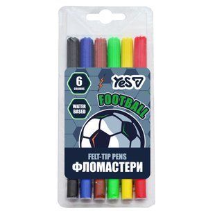 Фломастеры Yes Football 6 цветов