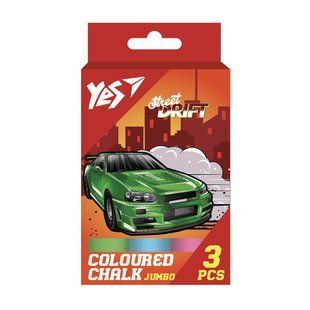 Крейда кольорова Yes Street Drift 3 шт JUMBO