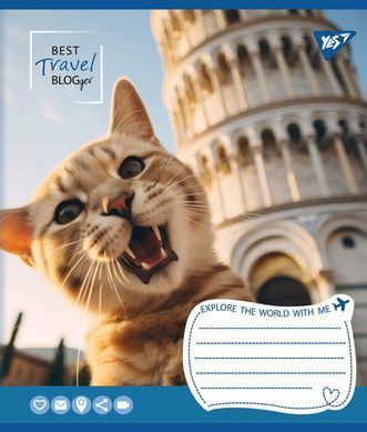 Тетрадь школьная Yes Best travel blogger 24 листов линия