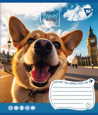 Тетрадь школьная Yes Best travel blogger 24 листов линия