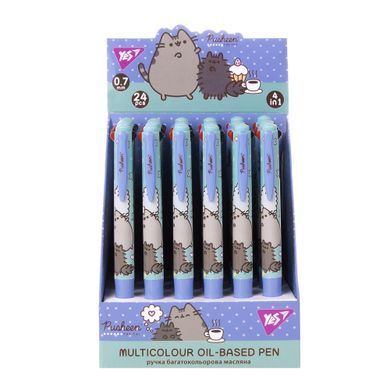 Ручка шариковая Yes Pusheen 0,7 мм 4 цвета