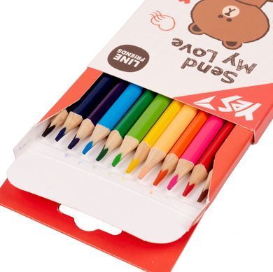 Олівці кольорові YES 12 кол Line Friends